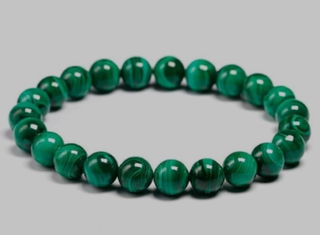 Natural Malachite AAA Bracelet 8mm With Certificate